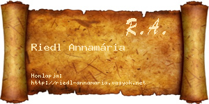 Riedl Annamária névjegykártya