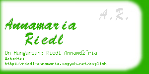 annamaria riedl business card